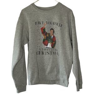 Harry Styles Have Yourself a Harry Little Christmas Gray Sweatshirt Adult M